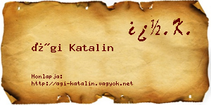 Ági Katalin névjegykártya