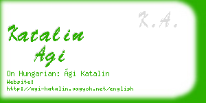 katalin agi business card