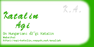 katalin agi business card